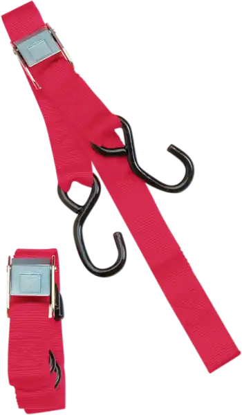 1-1/2(r) Heavy-duty Cam Buckle Tie-downs With Built-in Assist Red Reducere
