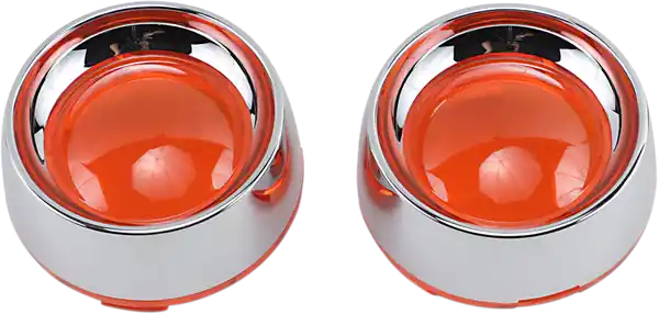 Super ofertă Deep-dish Bezels With Lens For Bullet Turn Signals Chrome