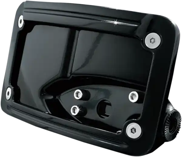 Retur ușor Curved Side-mount License Plate Holder Gloss Black
