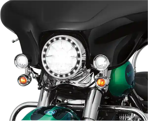 Led Halo Headlight And Passing Light Trim Rings Chrome Plată securizată