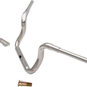 1-1/2(r) Grande Touring Ape Hanger Handlebar Silver Livrare rapidă